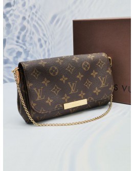 LOUIS VUITTON FAVOURITE PM CHAIN SHOULDER BAG IN BROWN MONOGRAM CANVAS 