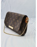 LOUIS VUITTON FAVOURITE PM CHAIN SHOULDER BAG IN BROWN MONOGRAM CANVAS 