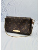 LOUIS VUITTON FAVOURITE PM CHAIN SHOULDER BAG IN BROWN MONOGRAM CANVAS 