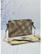 BURBERRY PYTHON GOLD EMBOSSED CHECK LEATHER CROSSBODY BAG 