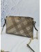 BURBERRY PYTHON GOLD EMBOSSED CHECK LEATHER CROSSBODY BAG 