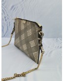 BURBERRY PYTHON GOLD EMBOSSED CHECK LEATHER CROSSBODY BAG 