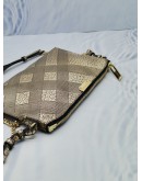 BURBERRY PYTHON GOLD EMBOSSED CHECK LEATHER CROSSBODY BAG 