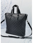 LOUIS VUITTON EXPLORER TOTE BAG BLACK MONOGRAM ECLIPSE CANVAS WITH STRAP