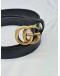 GUCCI MARMONT GG LOGO BELT IN BLACK LEATHER SIZE 85/24