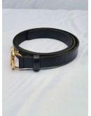 GUCCI MARMONT GG LOGO BELT IN BLACK LEATHER SIZE 85/24