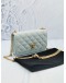 (LIKE NEW) 2024 MICROCHIP CHANEL WALLET ON CHAIN SWEETHEART LIGHT BLUE CAVIAR LEATHER BAG GHW