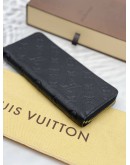 (LIKE NEW) LOUIS VUITTON CLEMENCE ZIPPY WALLET IN BLACK MONOGRAM EMPREINTE LEATHER -FULL SET-