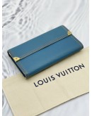 LOUIS VUITTON PORTE TRESOR INTERNATIONAL WALLET IN BLUE SUHALI LEATHER