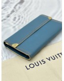 LOUIS VUITTON PORTE TRESOR INTERNATIONAL WALLET IN BLUE SUHALI LEATHER