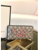 (BRAND NEW) GUCCI GG SUPREME KINGSNAKE PRINT LARGE TOP ZIPPY LONG WALLET -FULL SET-