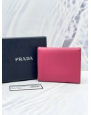 PRADA TRI-FOLD WALLET IN PINK SAFFIANO LEATHER