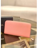 (BRAND NEW) PRADA PINK SAFFIANO LEATHER ZIP LONG WALLET -FULL SET-