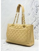 2013 CHANEL GST GRAND SHOPPING TOTE BAG IN BEIGE CAVIAR LEATHER