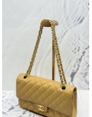 2006 CHANEL MEDIUM CLASSIC DOUBLE FLAP BAG IN SOFT BROWN CAVIAR LEATHER