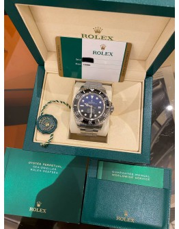 (LIKE NEW) 2018 ROLEX SEA-DWELLER DEEPSEA REF 126660 GRADIENT BLUE DIAL 44MM AUTOMATIC WATCH -FULL SET-