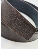 HERMES CONSTANCE REVERSIBLE BELT BLUE AND BROWN CALFSKIN LEATHER SIZE 110