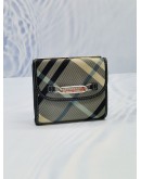 BURBERRY BLUE LABEL PLAID PRINT FRENCH WALLET 