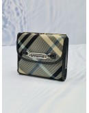 BURBERRY BLUE LABEL PLAID PRINT FRENCH WALLET 