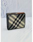 BURBERRY BLUE LABEL PLAID PRINT FRENCH WALLET 