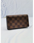 LOUIS VUITTON PORTOMONE VIETRESOR BI-FOLD WALLET IN BROWN DAMIER EBENE CANVAS