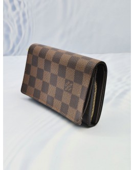 LOUIS VUITTON PORTOMONE VIETRESOR BI-FOLD WALLET IN BROWN DAMIER EBENE CANVAS