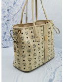 (UNUSED) 2024 MCM MEDIUM LIZ REVERSIBLE TOTE BAG WITH SIGNATURE PRINT CANVAS  