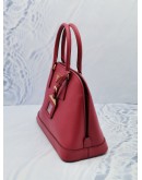 (UNUSED) PRADA HOT RED SAFFIANO LUX LEATHER HANDLE BAG 