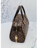 LOUIS VUITTON BROWN DAMIER EBENE CANVAS DUOMO HANDLE BAG 