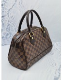 LOUIS VUITTON BROWN DAMIER EBENE CANVAS DUOMO HANDLE BAG 