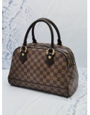 LOUIS VUITTON BROWN DAMIER EBENE CANVAS DUOMO HANDLE BAG 