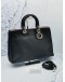 2012 CHRISTIAN DIOR DIORISSIMO BLACK CALFSKIN LEATHER LARGE TOTE BAG 