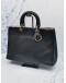 2012 CHRISTIAN DIOR DIORISSIMO BLACK CALFSKIN LEATHER LARGE TOTE BAG 