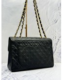 (SALE) 1996 CHANEL CLASSIC MAXI FLAP BAG IN BLACK LAMBSKIN LEATHER