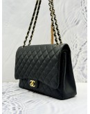 (SALE) 2014 CHANEL CLASSIC MAXI DOUBLE FLAP BAG IN BLACK CAVIAR LEATHER