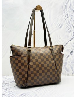 LOUIS VUITTON TOTALLY PM SHOULDER BAG IN BROWN DAMIER EBENE CANVAS