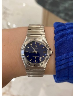 2011 OMEGA CONSTELLATION LADY BLUE DIAL 25MM QUARTZ WATCH