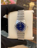 2011 OMEGA CONSTELLATION LADY BLUE DIAL 25MM QUARTZ WATCH