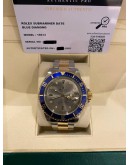 (LIKE NEW) 2001 ROLEX SUBMARINER REF 16613 DATE BLUE DIAMOND ICE GREY DIAL 40MM AUTOMATIC WATCH