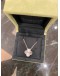 (UNUSED) 2023 VCA VAN CLEEF & ARPELS VINTAGE ALHAMBRA PENDANT NECKLACE 18K 750 WHITE GOLD 