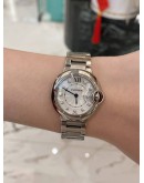 (LIKE NEW) 2023 CARTIER LADY BALLON BLEU DE CARTIER DIAMOND DIAL REF W4BB0029 28MM QUARTZ WATCH 