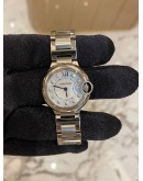 (LIKE NEW) 2023 CARTIER LADY BALLON BLEU DE CARTIER DIAMOND DIAL REF W4BB0029 28MM QUARTZ WATCH 