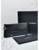 (LIKE NEW) CHANEL LIMITED SPECIAL EDITION S/S DATA CENTER BLACK SILVER ROBOT COCOBOT LEATHER KEYBOARD CLUTCH IN BLACK LAMBSKIN -FULL SET-