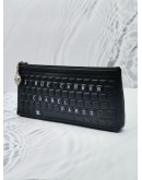 (LIKE NEW) CHANEL LIMITED SPECIAL EDITION S/S DATA CENTER BLACK SILVER ROBOT COCOBOT LEATHER KEYBOARD CLUTCH IN BLACK LAMBSKIN -FULL SET-