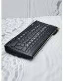 (LIKE NEW) CHANEL LIMITED SPECIAL EDITION S/S DATA CENTER BLACK SILVER ROBOT COCOBOT LEATHER KEYBOARD CLUTCH IN BLACK LAMBSKIN -FULL SET-