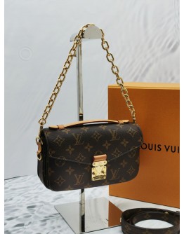 (LIKE NEW) 2023 MICROCHIP LOUIS VUITTON POCHETTE METIS EAST WEST CHAIN / STRAP BAG -FULL SET-