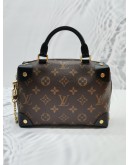 2023 MICROCHIP LOUIS VUITTON PETITE MALLE SOUPLE MONOGRAM / LEATHER BAG -FULL SET-