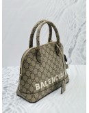 GUCCI X BALENCIAGA GG SUPREME CANVAS SMALL VILLE TOP HANDLE BAG 