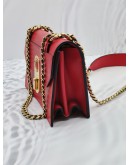 CHRISTIAN LOUBOUTIN MINI ELISA CALFSKIN LEATHER CROSSBODY BAG IN RED