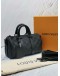 (LIKE NEW) 2024 MICROCHIP LOUIS VUITTON BANDOULIERE 25 BLACK MONOGRAM TAURILLON LEATHER HANDLE BAG -FULL SET-